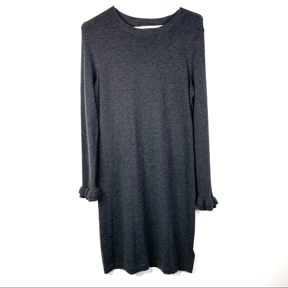 Rachel Zoe long sleeve charcoal sweater dr…